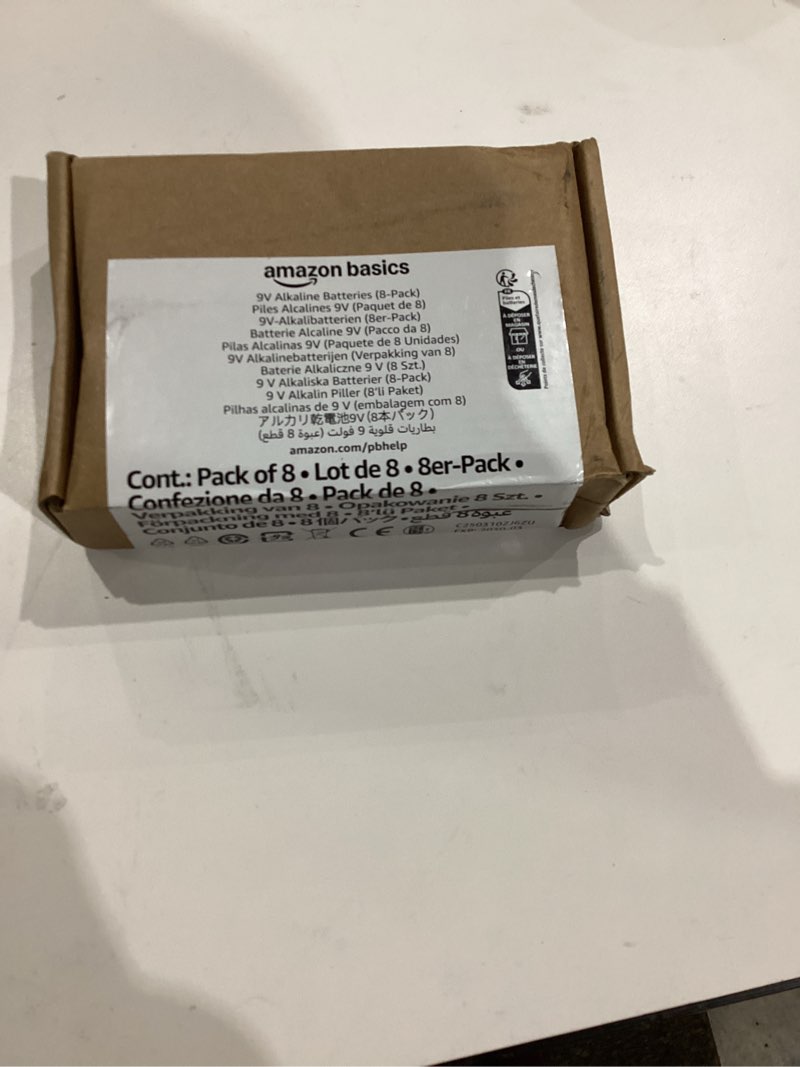Condition photo showing New/Like New for Amazonbasics 9 Volt Alkaline Batteries, Pack Of 8