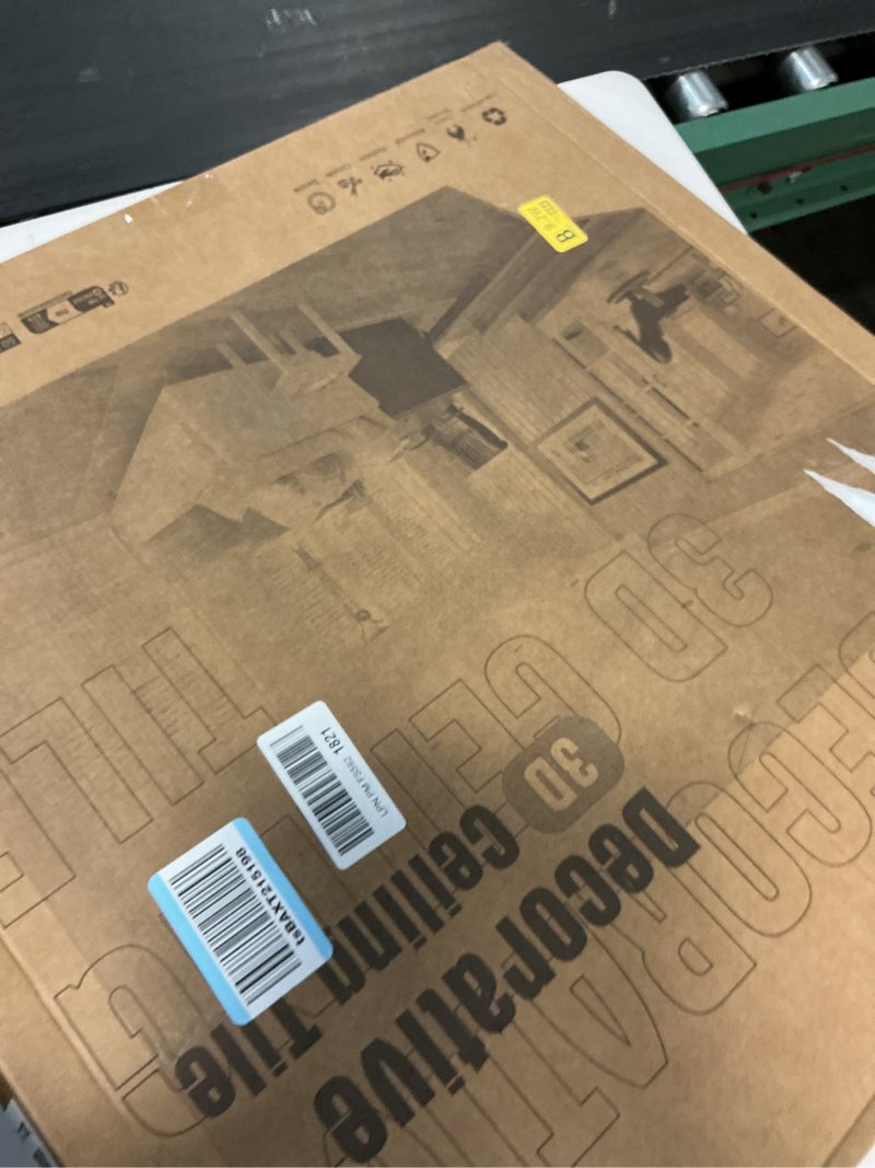 Condition photo showing Good Condition for art3d drop ceiling tiles, glue up ceiling tiles, 2'x2' plastic sheet in white (24-pack, 96 sq.ft) 24"x24" white 24