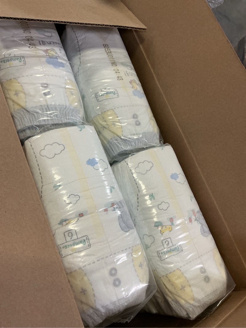 Condition photo showing Good Condition for pampers swaddlers diapers, size 6 (23-44 lbs), 108 count, absorbent, keeps baby dry and comfortable, skin safe disposable baby diaper (packaging may vary) size 6 108