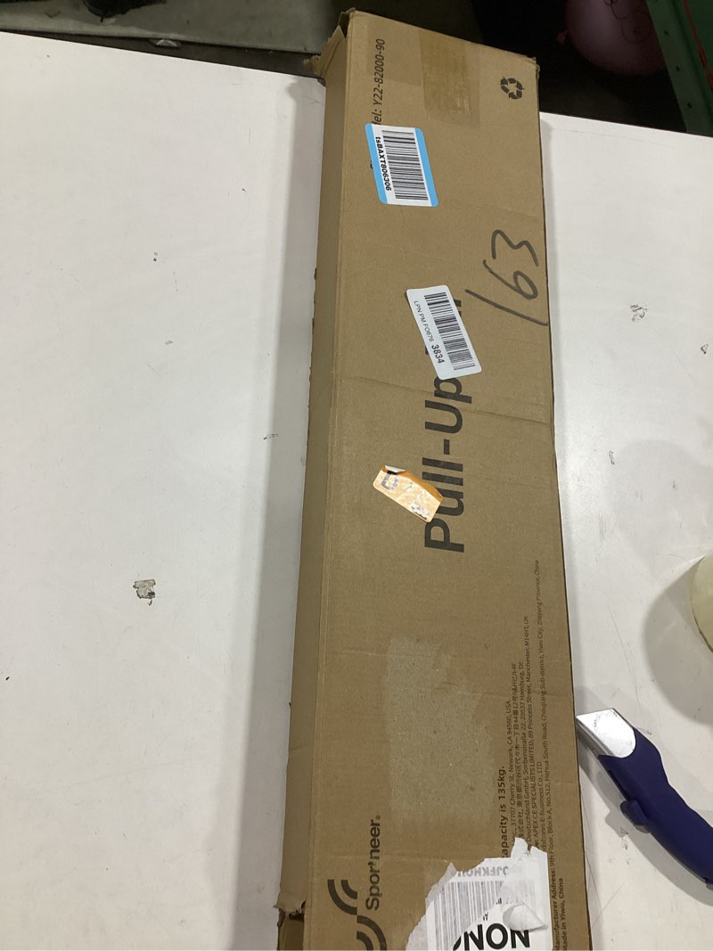 Condition photo showing Good Condition for Sportneer Pull Up Bar: Strength Training Chin up Bar without Screws - Adjustable 29.5''-37'' Width Locking Mechanism Pull-up Bar for Doorway - Max Load 440lbs for Home Gym Upper Body Workout, Non-slip