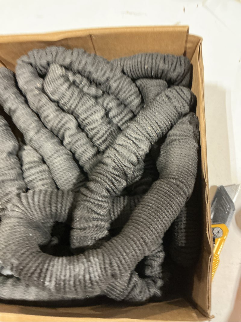 Condition photo showing As Is for pocket hose 75 ft silver bullet 2.0 expandable garden hose w/turbo shot nozzle, as seen on tv, lead-free, solid aluminum connectors, easy on/off valve, kink-free, leak-proof
