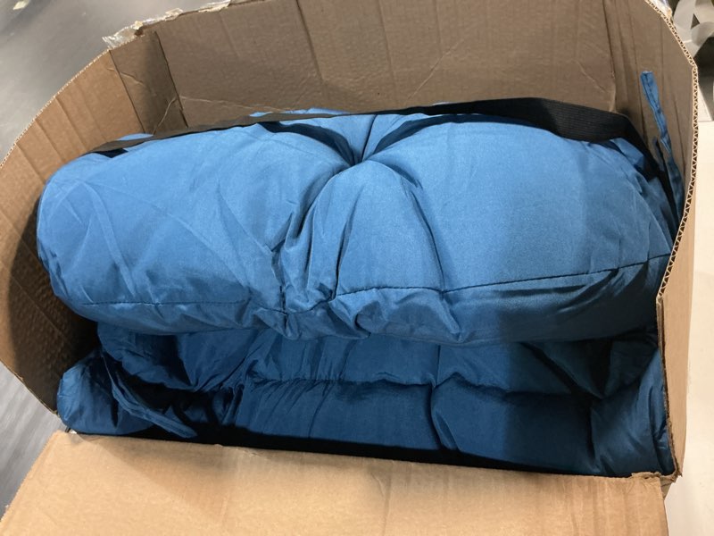 Condition photo showing Good Condition for wenqik waterproof rocking chair cushion 48" x 24 x 6 non-slip rattan wicker chair cushion memory foam swivel rocker seat pad with straps for outdoor furniture patio indoor bedroom porch(dark blue)