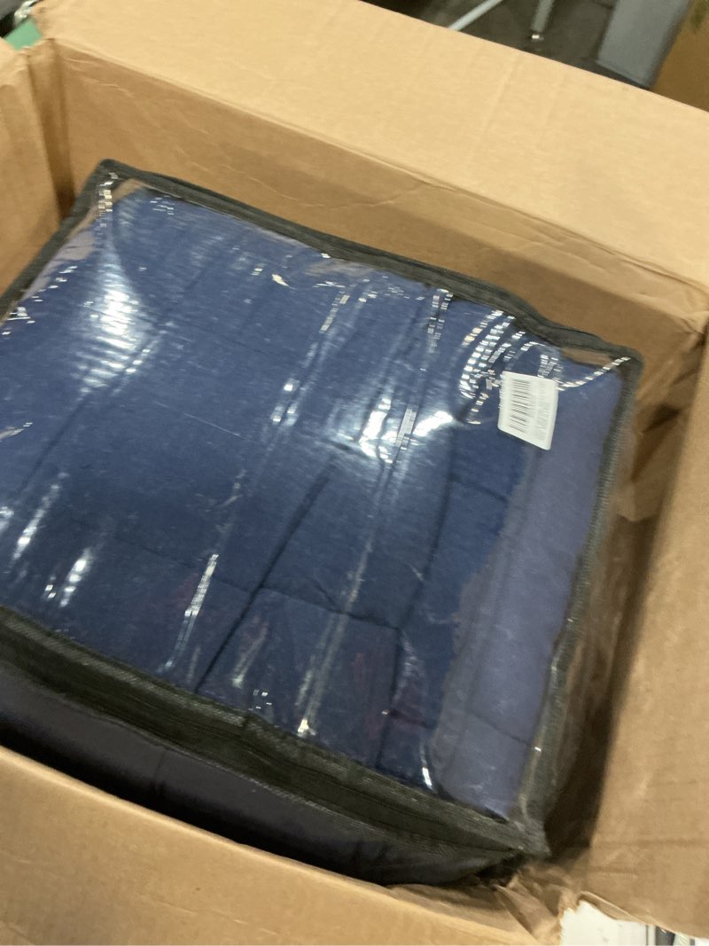 Condition photo showing Good Condition for yescool King Size Weighted Blanket for Adults (25 lbs, 80” x 87”, Blue) Cooling Heavy Blanket for Sleeping Perfect for 240-260 lbs, Breathable Blanket for Adults & Couple All Season, Machine Washable Blue 80X87-25 lbs