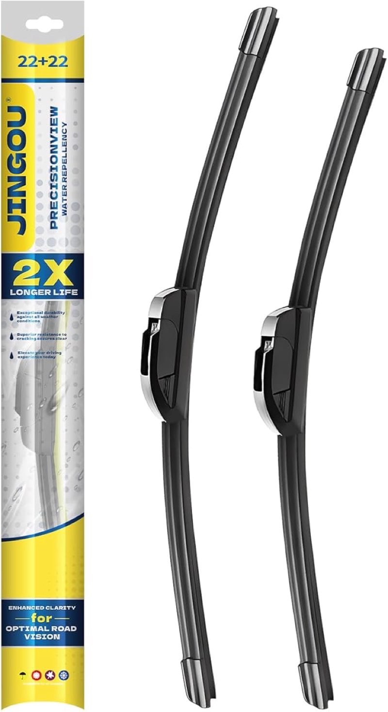 22\\\" + 22\\\" Front Windshield Wiper Blades Compatible with Ford F Series 2023-2012 Expedition 2022-2008 OEM QUALITY Premium All-Season Automotive Replacement Wipers (Pack of 4)