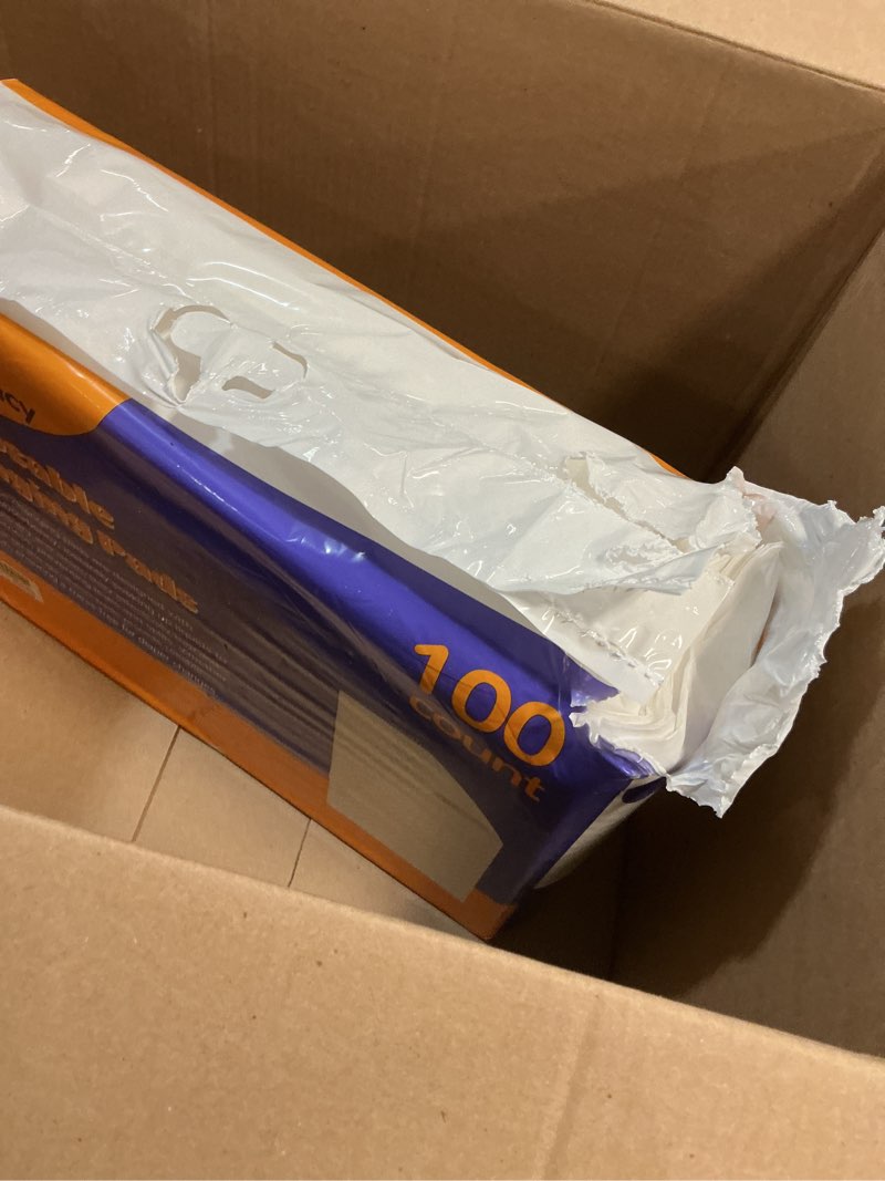 Condition photo showing Good Condition for 100 Pack Disposable Changing Pads for Baby [24" x 18"] Super Absorbency Disposable Underpads Large Bed Pads Absorbent Fluff Protective Table Pads Disposable Diaper Changing Pads, Leakproof