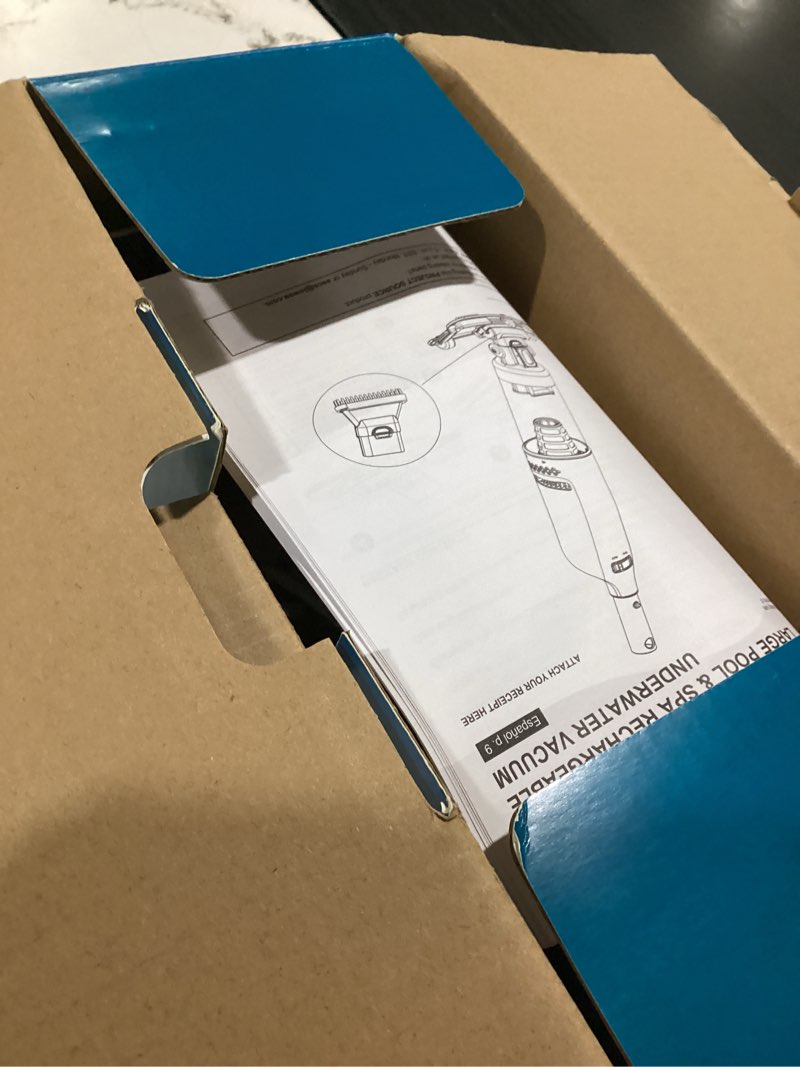 Condition photo showing As Is for project source 11-in handheld pool vacuum