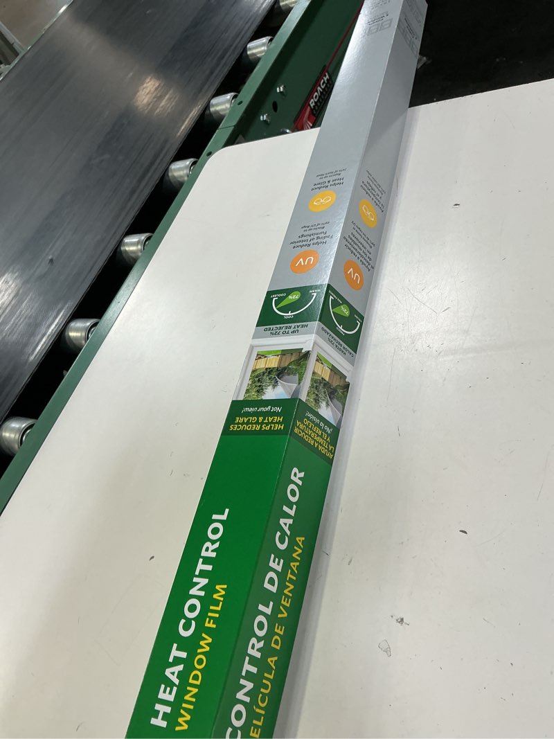Condition photo showing New/Like New for gila® heat control titanium adhesive residential diy window film sun blocking glare reduction 3ft x 15ft (36in x 180in), gray