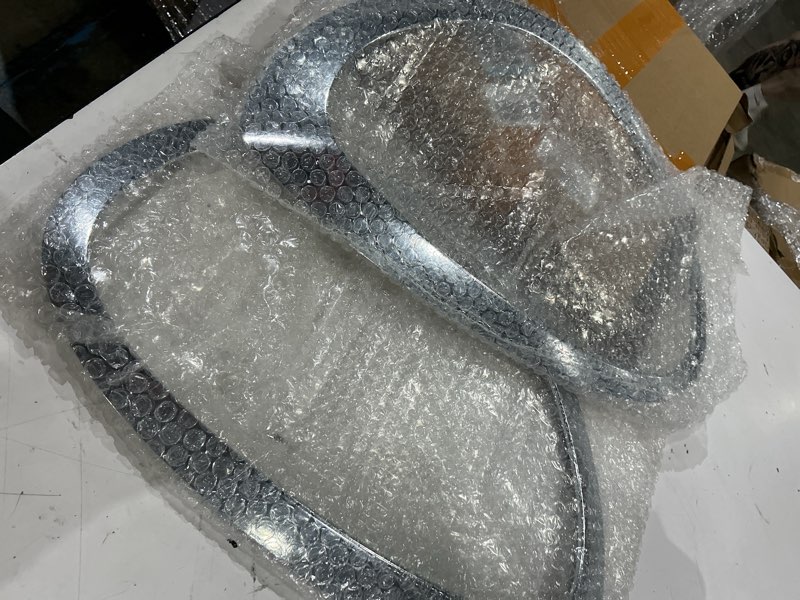 Condition photo showing As Is for 2pcs front driver and passenger side headlight trim ring for mini cooper countryman 2017-2024