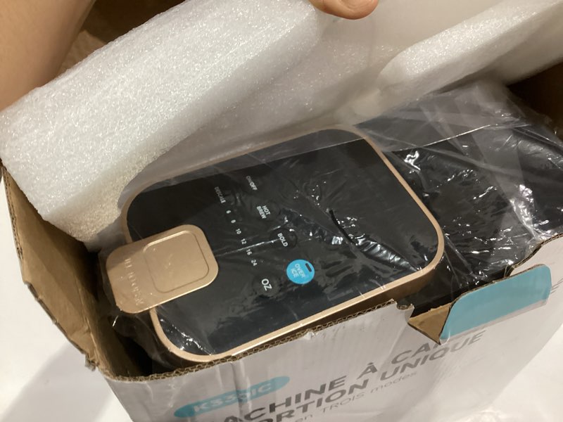 Condition photo showing Good Condition for Single Serve Coffee Maker, Iced and Hot Coffee Machine for K Cup & Grounds, Compact Design, 40oz Removable Water Reservoir, 6 to 24 Oz Brew Sizes, Fits 7.3" Travel Mug, Beige