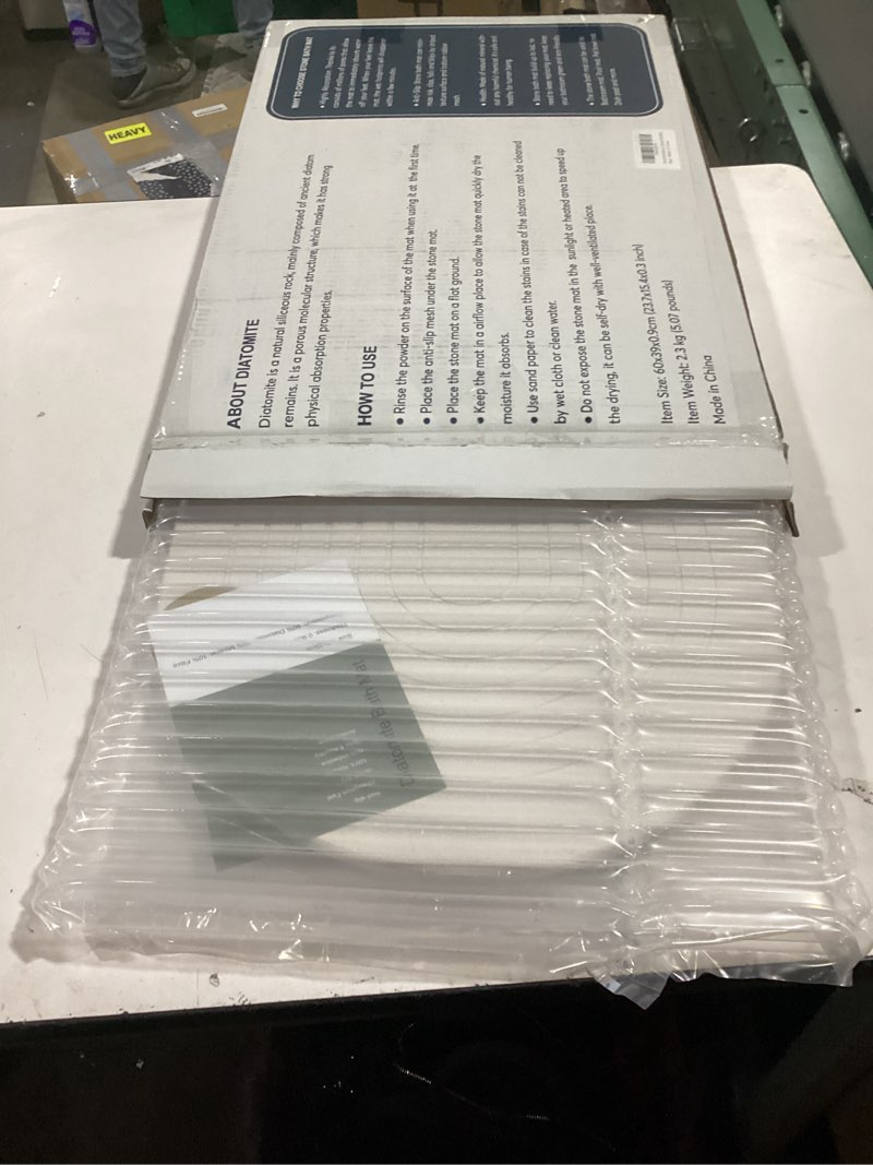 Condition photo showing New/Like New for Elfcool Stone Bath Mat Diatomaceous Earth Shower Mat Non Slip Quick Dry Bath Stone Mat Super Absorbent Bathroom Floor Mat for Bathroom Kitchen Counter (Off White)