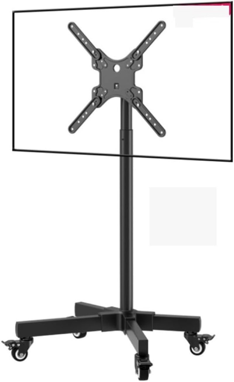Universal TV Stand TV Stand for Bedroom Mobile TV Cart for 14-55 Inch TVs, Height Adjustable Rolling TV Stand with Wheels Up to 66lbs Max VESA 400x400mm Universal Televis,