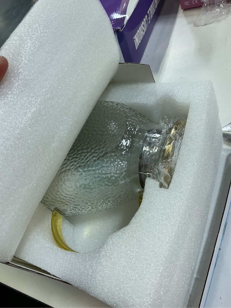 Condition photo showing Good Condition for baffect water pitcher, high borosilicate glass jug with stainless steel lid, leakproof fridge door carafe for hot or cold beverage (1.8 l/63 oz.) hammer pattern