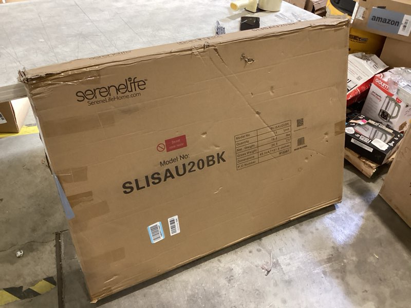 Condition photo showing New/Like New for SereneLife Portable Sauna Box for Home, Steam Tent with Extra Large 4L Steamer - Includes Folding Chair, Remote Control w/ 9 Heat Levels for in-Home Spa - 2.9' x 2.9' x 5.9' Black - Steam