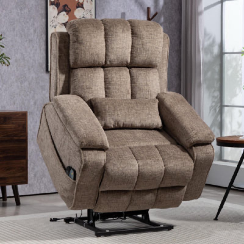 (Incomplete) Dual motor chenille power lift chair