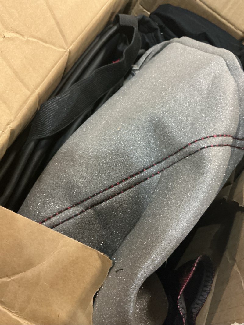 Condition photo showing As Is for skechers premium leather car seat cover – full set  durable  breathable  universal fit for cars  suvs  and trucks - red