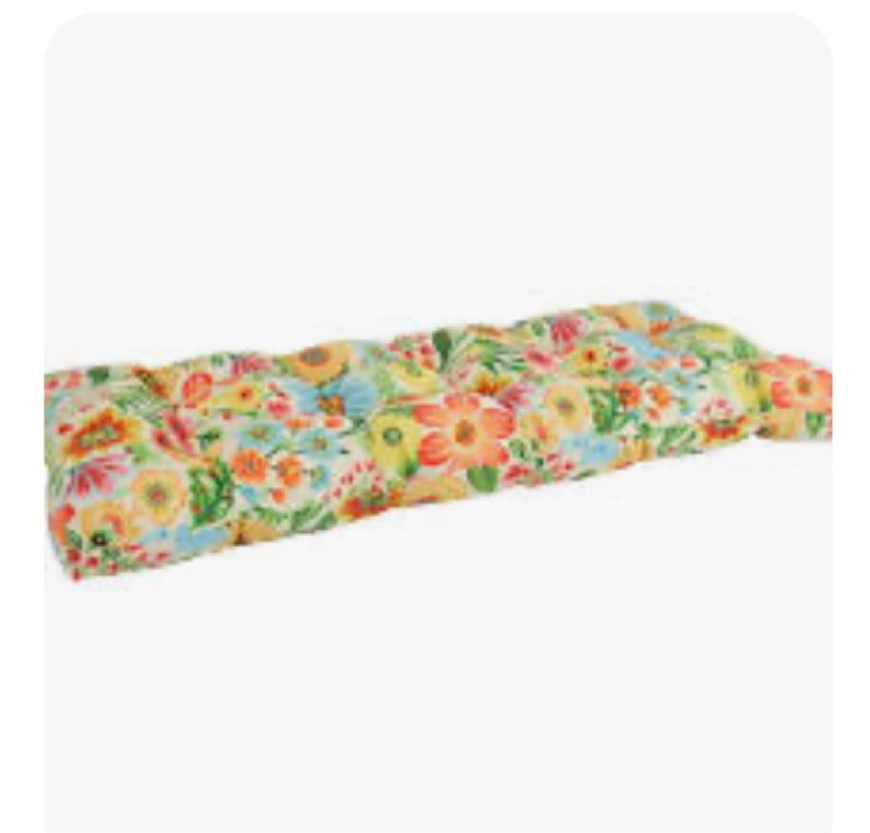 Floral out door loveseat cushion (similar to stock photo)