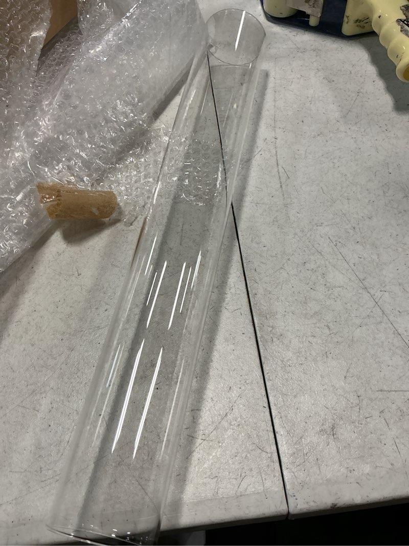 Condition photo showing Good Condition for 1 piece clear 10\\\" candelabra candle holder glass shade, open end hurricane candle shade, pillar candle shade 10'' glass shade