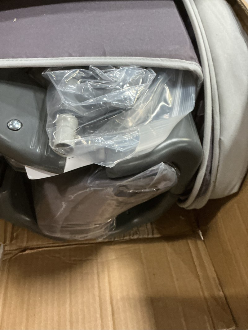 Condition photo showing Good Condition for Portable Baby Playard 4 in 1 Design, Foldable Baby Playpen with Removable Bassinet, Canopy and Changing Table, Infant Playrad, Nursery Center Travel Crib Grey 39×27×28 Inch