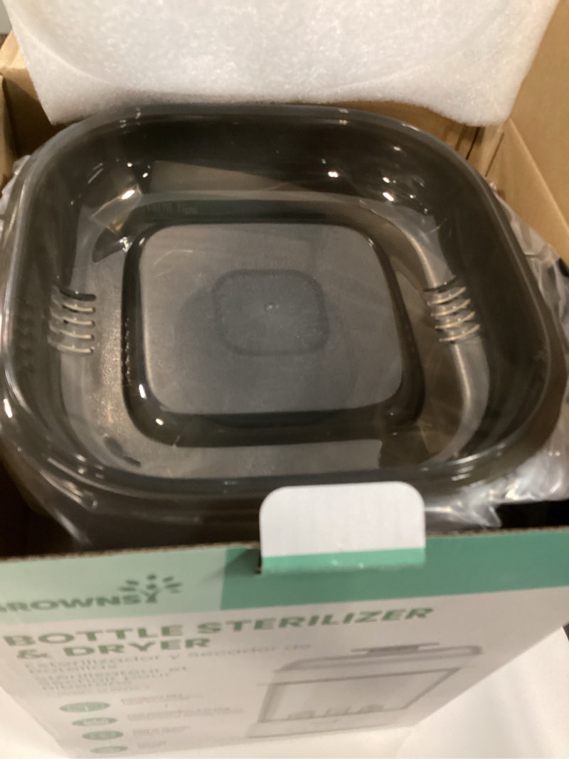 Condition photo showing Good Condition for bottle sterilizer and dryer, compact electric steam baby bottle sterilizer (esterilizador de biberones), bottle sanitizer for baby bottles, pacifiers, pump parts black