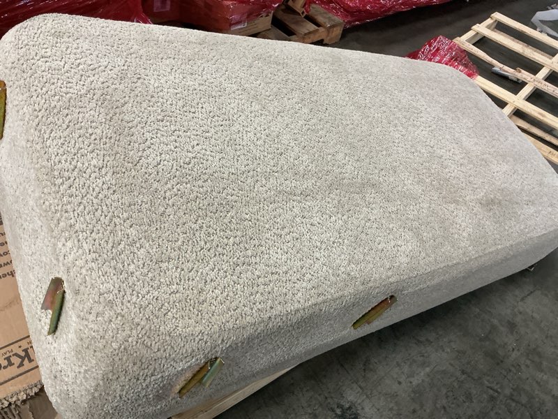 Condition photo showing As Is for erye boucle upholstered left facing chaise lounge indoor for living room bedroom,comfy single chaise lounge modern leisure recliner sleeper sofa daybed, easy assemble camel/l