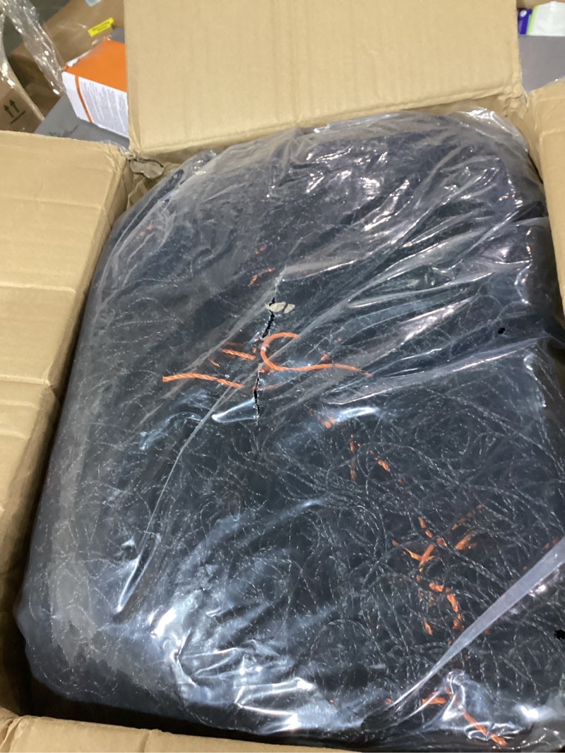 Condition photo showing Good Condition for 8x8x20 /10x10x35/12x12x55ft heavy duty enclosed batting cage net with door, only net, no poles and frame, professional softball baseball nets for batting and pitching, batting cages for backyard 8×8×20feet