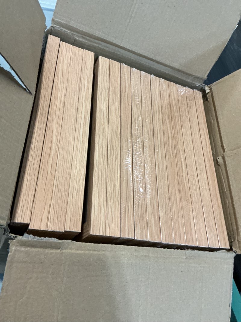 Condition photo showing As Is for Memory Island 8.5x11 Photo Frames for Wall and Tabletop Display, 8.5 by 11 Wood Grain Picture Frames with HD Plexiglass, Set of 15