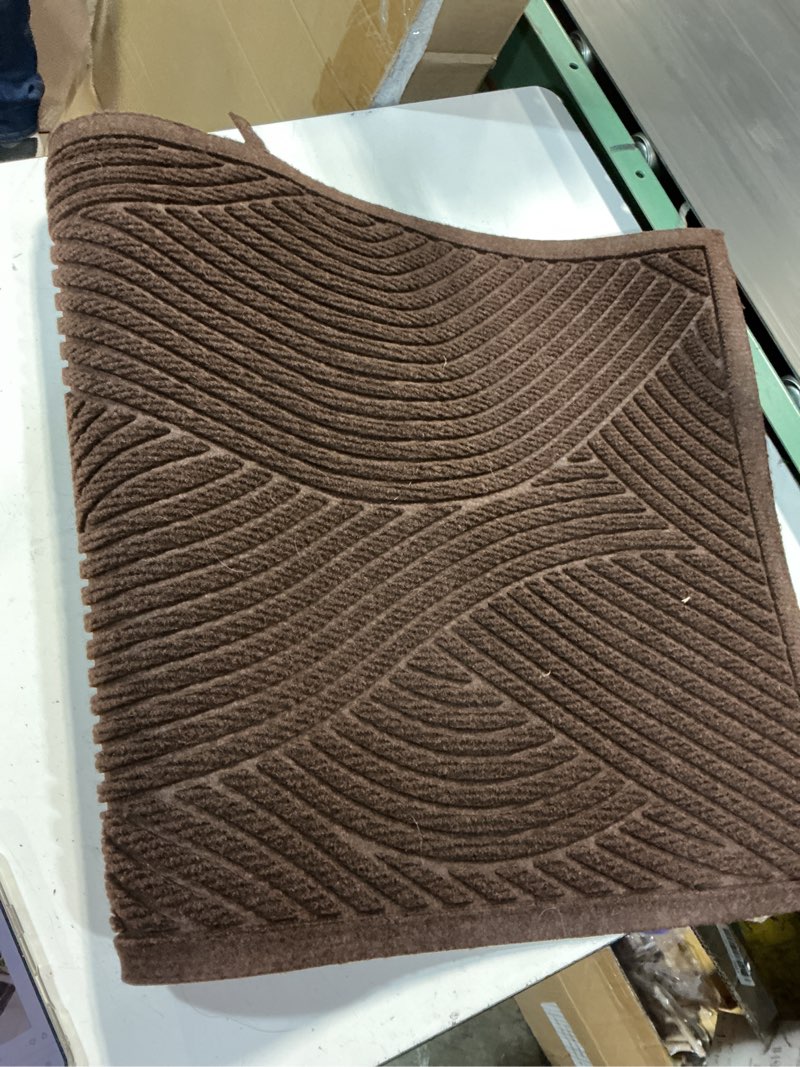 Condition photo showing Good Condition for hiyard sturdy front door mat, absorbent muddy dirt resist welcome door mats outdoor indoor, stain and fade resistant, non-slip backing entry mat low profile doormat for entryway, 29×17, beige beige 1'5" x 2'5" (rectangular)