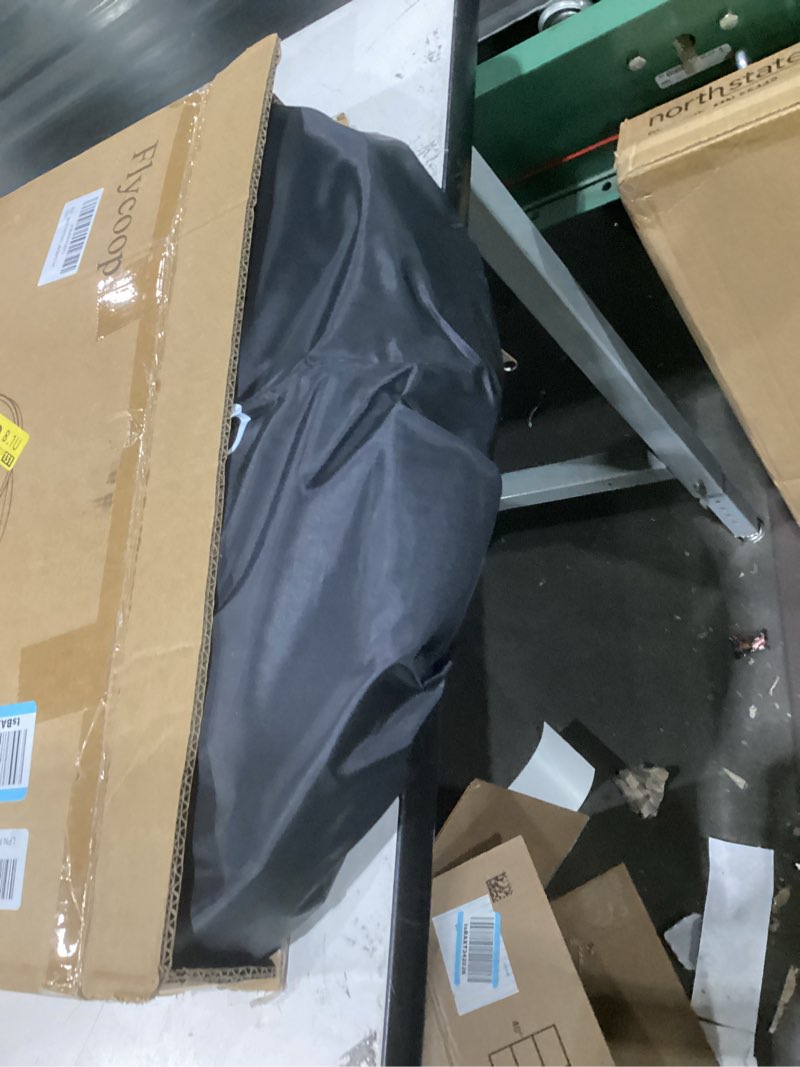 Condition photo showing New/Like New for sports tent: flycoop portable weather pop up pod 1 person to provide shelter from wind rain and cold weather shelter for outdoor activities, sports events, camping and hiking black 38.2*38.2*63 inch