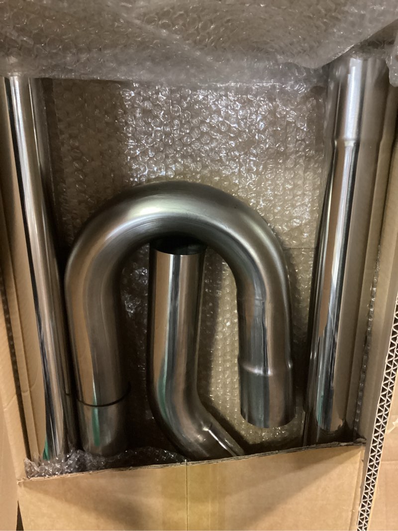 Condition photo showing Good Condition for jy performance 2.5 inch universal t304 stainless steel exhaust pipe tubing kit 16 gauge custom straight u bend 45 & 90 degree mandrel 8pcs