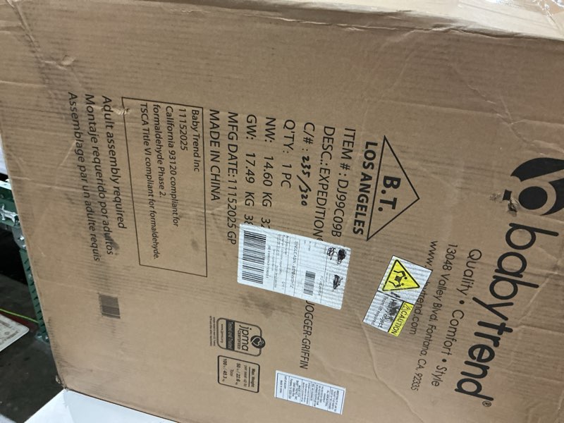 Condition photo showing New/Like New for baby trend expedition double jogger stroller, griffin