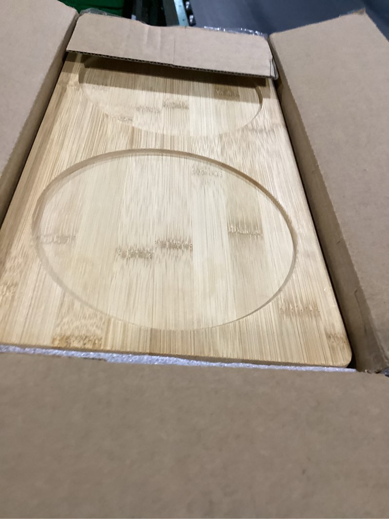 Condition photo showing Good Condition for 2 PCS 1 Gallon Glass Drink Dispenser for Parties. 2 Glass Beverage Dispenser with Bamboo Stand,18/8 Stainless Steel Spigot and Bamboo Lid, 8 Waterproof Labels.Usde as Lemonade,Iced& Hot Drinks.