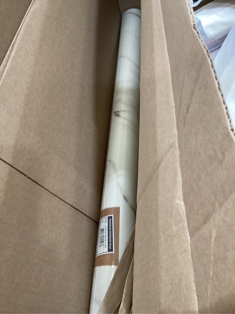 Condition photo showing Good Condition for roserosa peel and stick matt faux marble architectural film self-adhesive vinyl film wallpaper door wrap counter top border mirror molding trim st678 39.3" x 98.4"