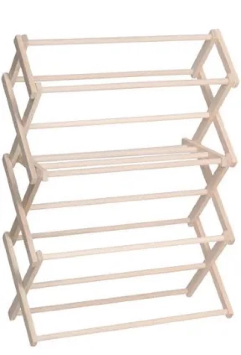 x0017m3ka3 202885540 pennsylvania woodworks clothes drying rack: solid maple hard wood laundry rack for baby clothes, hand towels,