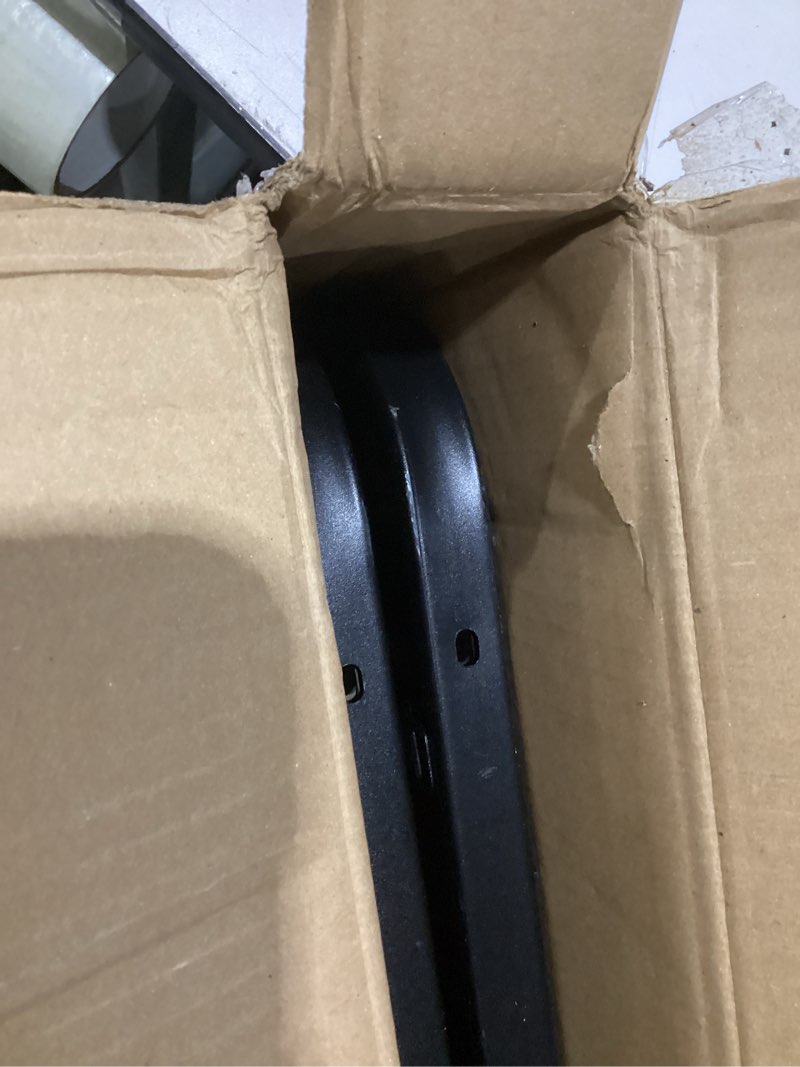 Condition photo showing As Is for Amazon Basics Foldable Metal Platform Bed Frame with Tool Free Setup, 14 Inches High, Sturdy Steel Frame, No Box Spring Needed, Twin XL, Black Black Twin XL