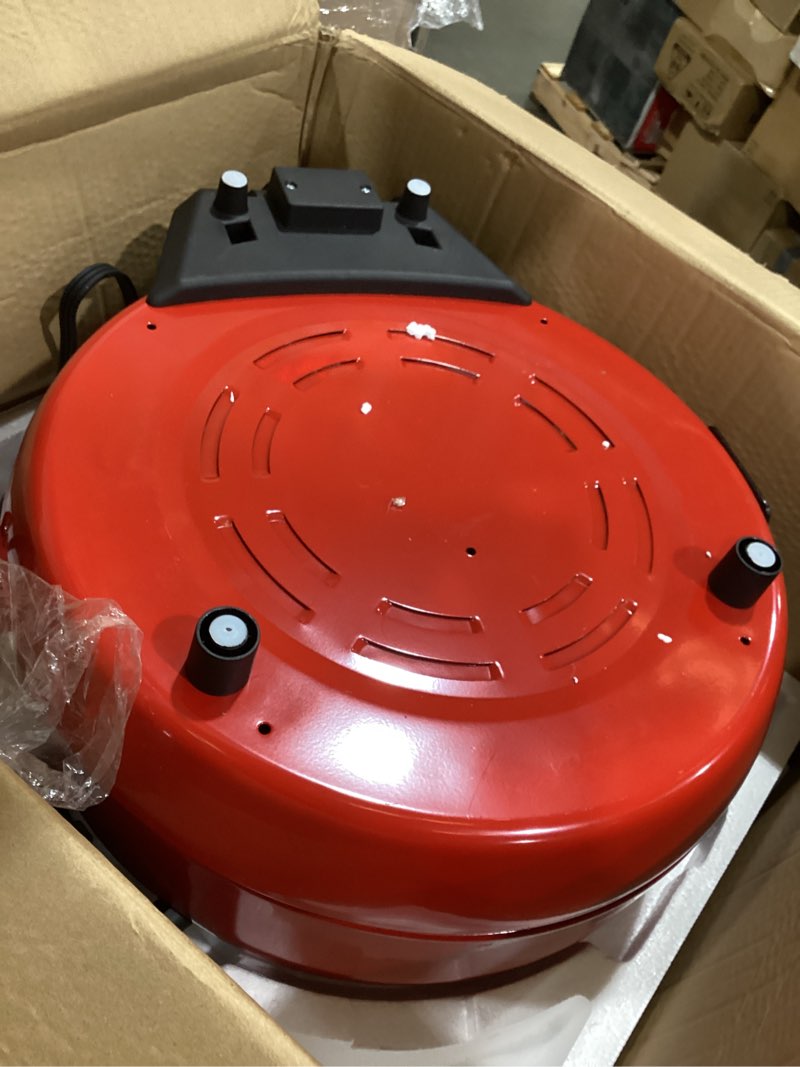 Condition photo showing Good Condition for vevor 14 in pizza oven indoor, xl large electric pizza maker, 1600w home compact pizzas cooker with timer & temp knob, 5 heating level, max 698 ?f countertop oven with cutter & scraper, retro red