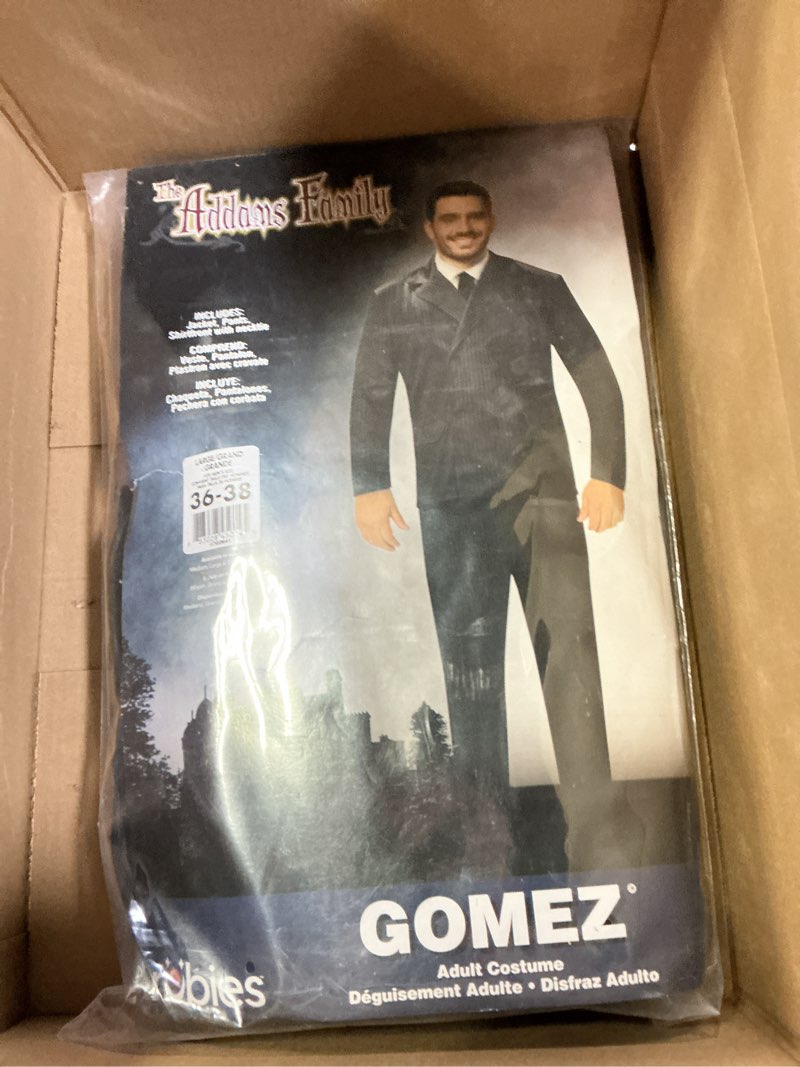Condition photo showing New/Like New for Rubie's Adult The Addams Family Classic Gomez Addams CostumeAdult Sized Costumes Large Black