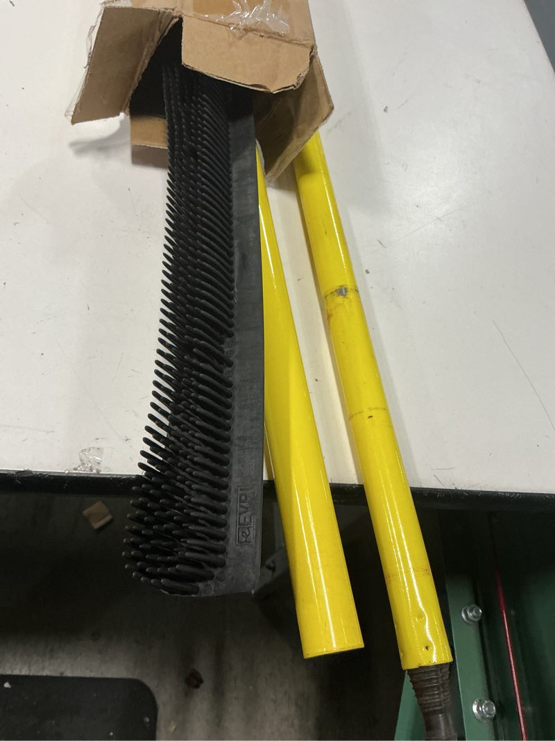 Condition photo showing As Is for furemover original pet hair rubber broom with squeegee, with 58" telescopic handle for carpet, tile and hardwood furemover original broom