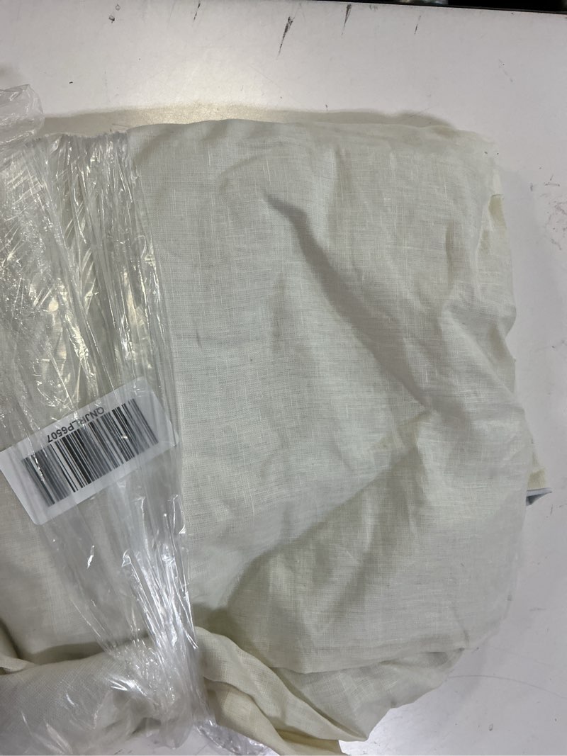 Condition photo showing Good Condition for european linen true blackout curtain - single panel, 48x120, ivory