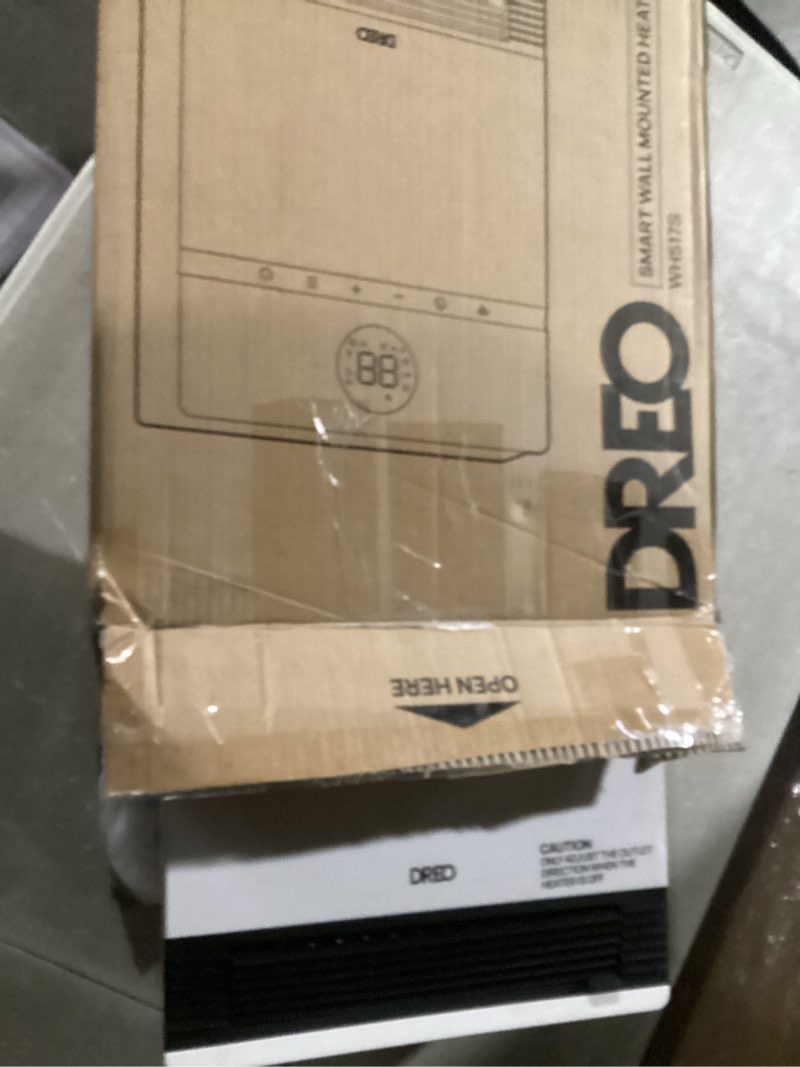 Condition photo showing Good Condition for DREO Smart Wall Heater, IP24 Electric PTC Space Heaters for Indoor Use, 30° Oscillation, Adjustable Thermostat, Remote Control, Works with Alexa, 24H Timer, Easy-mounted for Office, Bedroom, Home White Standard
