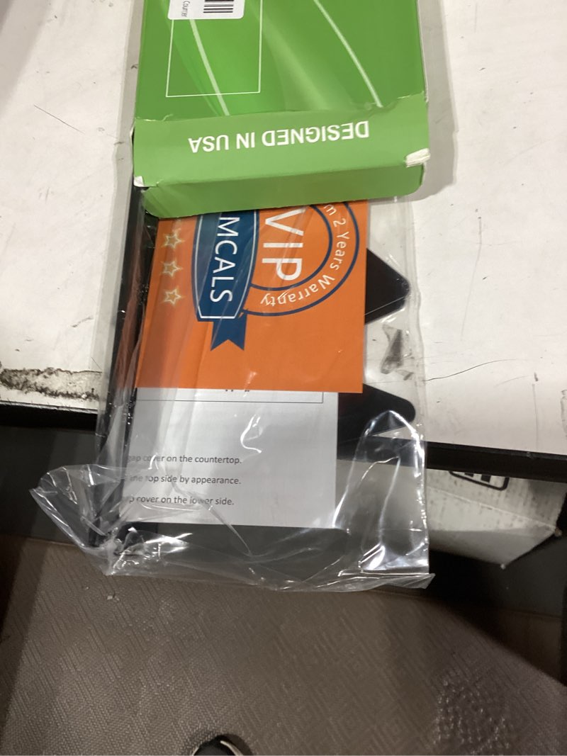Condition photo showing New/Like New for stove gap covers stainless steel, 2 pack stove gap filler easy retractable length 13.8" to 27.5", width 0.79" almcals stove gap guards range trim kit, heat resistant guard between stove top & counter black