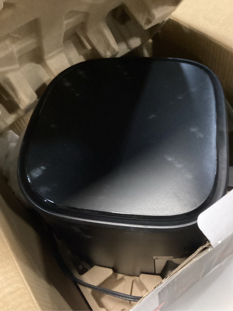 Condition photo showing Good Condition for chefman air fryer – 6 qt compact airfryer for quick & easy meals, features hi-fry technology for extra crisp, easy-view window, touch controls with 4 presets, nonstick & dishwasher safe basket - black 6 quart - window
