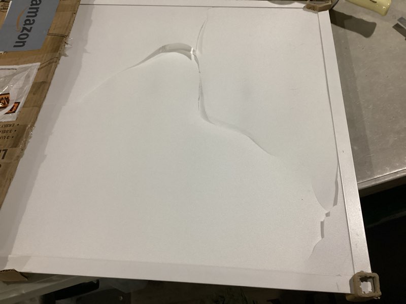 Condition photo showing As Is for Metalux CGTS 2x2 Selectable Back-Lit Shallow LED Ceiling Panel Light - 22CGTS-L3C3R 2'x2'