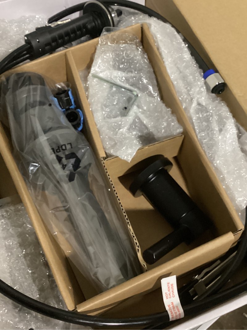Condition photo showing As Is for allen + roth harlow matte black widespread 2-handle watersense mid-arc residential handle bathroom sink faucet with drain