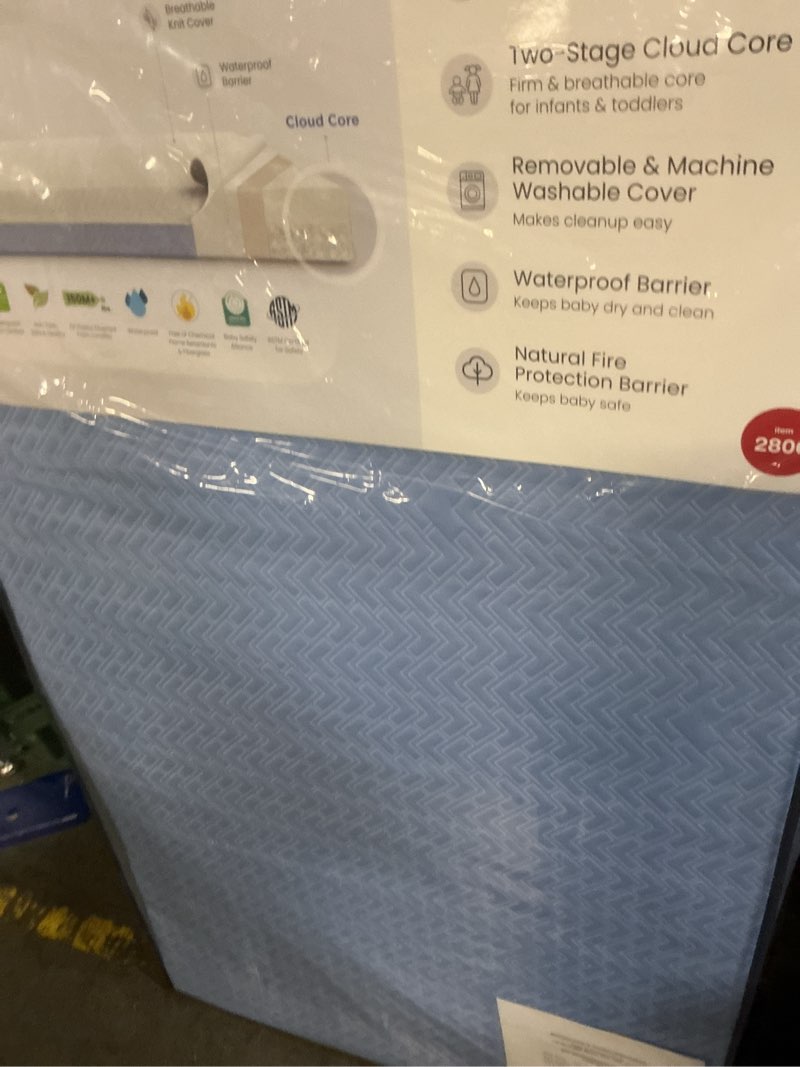 Condition photo showing New/Like New for delta children breathe mattress - breathable baby crib and toddler mattress with cloud core