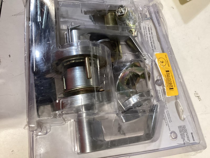 Condition photo showing As Is for brinks commercial heavy duty commercial lever satin chrome exterior single-cylinder