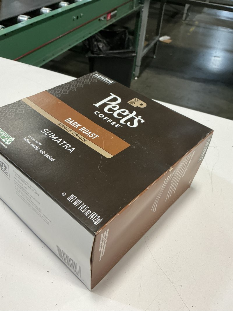 Condition photo showing New/Like New for (bbd 22/04/2026) peet's coffee, dark roast single serve coffee pods, 100% arabica coffee - single origin sumatra 32 count (1 box of 32 pods) single origin sumatra 32 count (pack of 1)