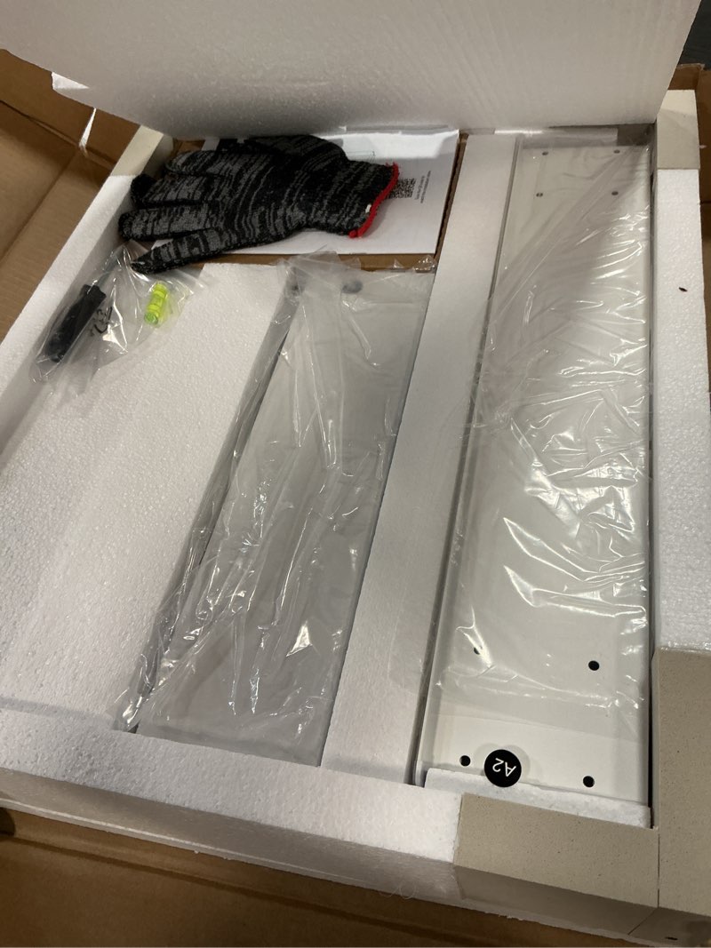 Condition photo showing Good Condition for Keonjinn White Medicine Cabinet 14 x 18 Inch, Assembly Required, Mini Medicine Cabinet Mirror for Compact Bathroom, Free Adjustable Shelves, Wall Mount or Recessed, Tempered Glass White 14x18 In
