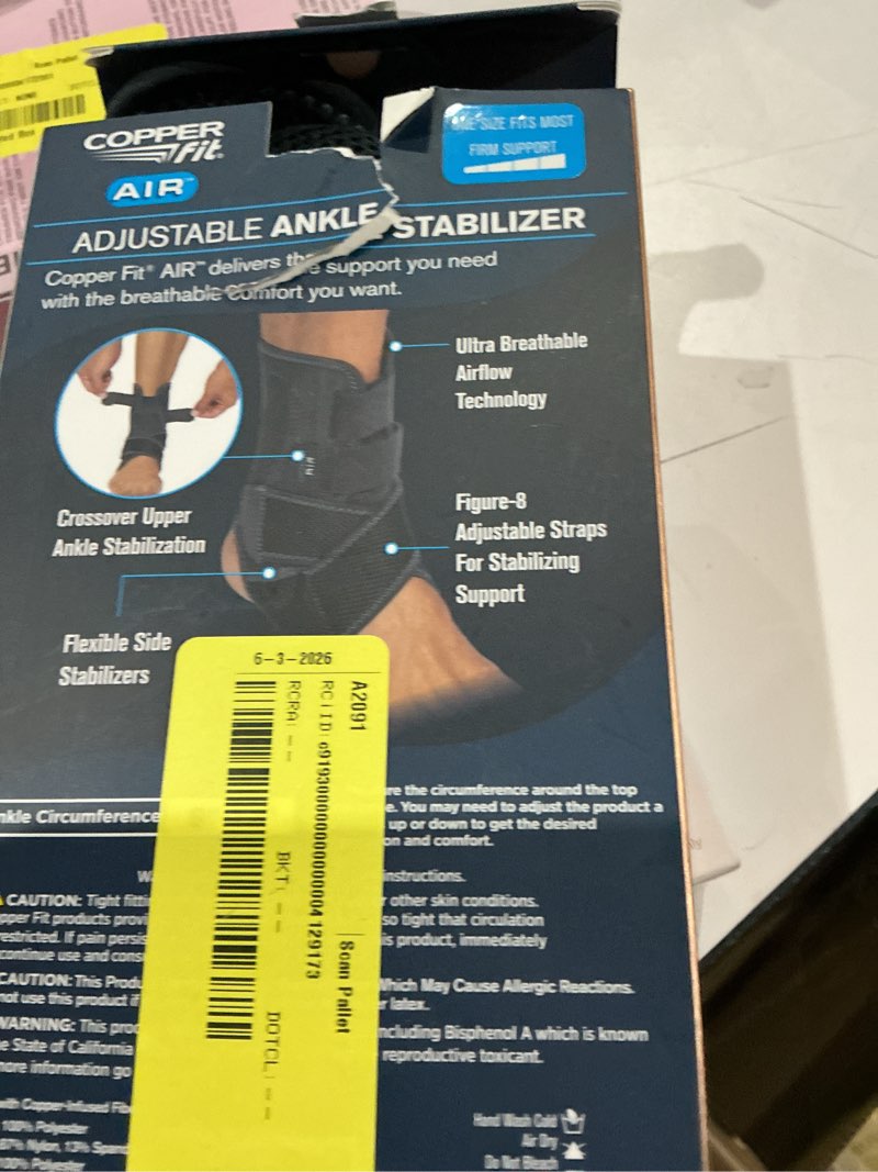 Condition photo showing Good Condition for copper fit adjustable compression ankle stabilizer for support and pain relief
