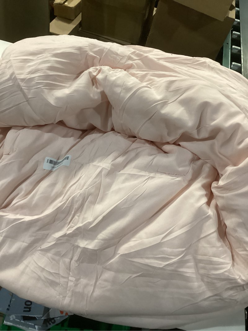 Condition photo showing As Is for rosgonia california king comforter set blush, 3pcs (1 boho light pink cal king comforter & 2 pillowcases), all season bedding bedspread blanket quilts california king comforter 104"x96" blush