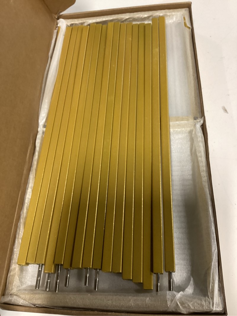 Condition photo showing Good Condition for YALLOVE 2 Pcs 31.5 Inch Metal Flower Stand, Gold Centerpieces Vases Stand With Clear Acrylic Sheets, Geometric Display Rack for Wedding Party Decorations 1 31.5 Inch